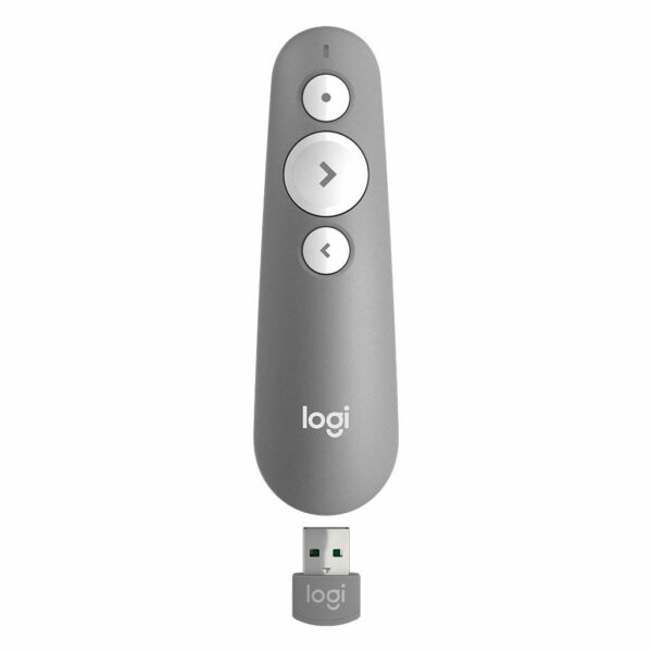 *Mando wireless inalambrico logitech r500s para presentaciones -  bluetooth -  gris medio