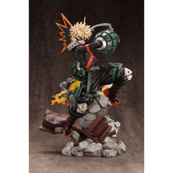 *Figura kotobukiya my hero academia artfxj katsuki bakugo ver 2 bonus edition pvc escala 1 - 8 26 cm