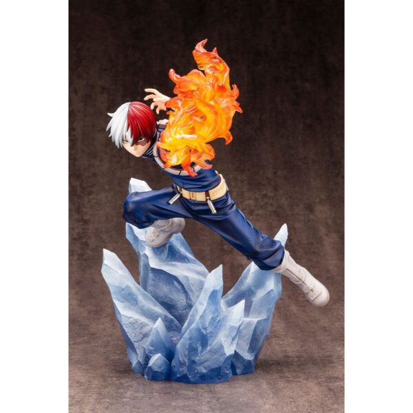 *Figura kotobukiya my hero academia artfxj shoto todoroki ver 2 bonus edition pvc escala 1 - 8 26 cm