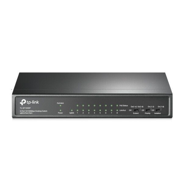 *Switch 9 puertos tp - link tl - sf1009p 10 - 100 8 puertos poe+