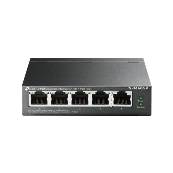 *Switch 5 puertos tp - link tl - sg1005lp 10 - 100 - 1000 4 puertos poe+