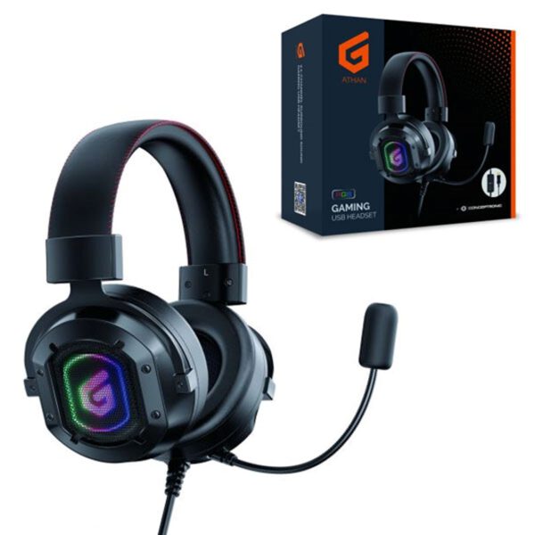 *Auricular gaming conceptronic athan02b - usb - microfono - rgb