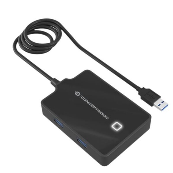 *Hub usb 3.0 conceptronic hubbies11b 4 puertos y cable de 90cm con alimentador