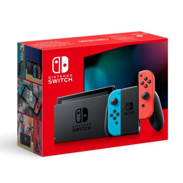 *Consola nintendo switch azul neon - rojo neon v2 ( packaging nuevo )