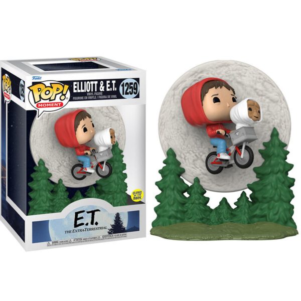 *Funko pop e.t el extraterrestre figura elliot & e.t volando glow in the dark 50769