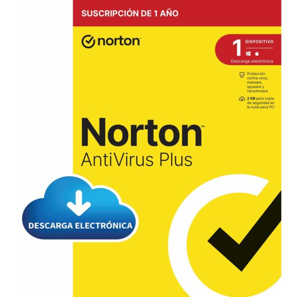 *Antivirus norton antivirus plus 2gb español 1 usuario 1 dispositivo 1 año esd electronica