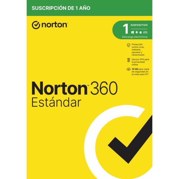 *Antivirus norton 360 standard 10gb español 1 usuario 1 dispositivo 1 año caja generic rsp mm gum