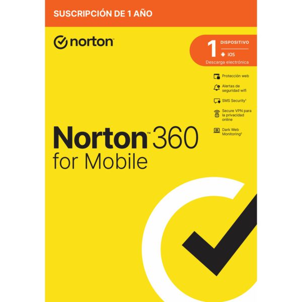 *Antivirus norton 360 mobile español 1 usuario 1 dispositivo 1 año caja generic rsp mm gum