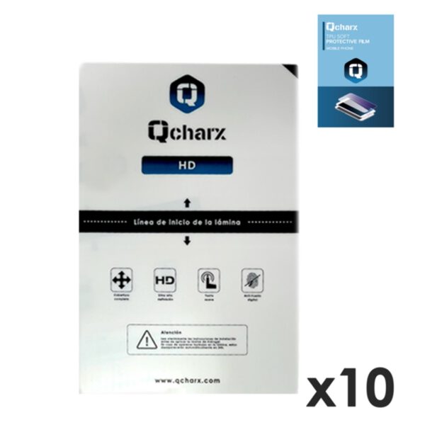 *Laminas de proteccion frontales para tablet qcharx hidrogel hd  qx1 10 unidades