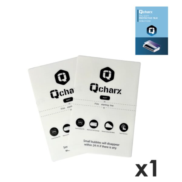 *Laminas de proteccion frontales qcharx hidrogel mate anti huellas  para qx1 1 unidad