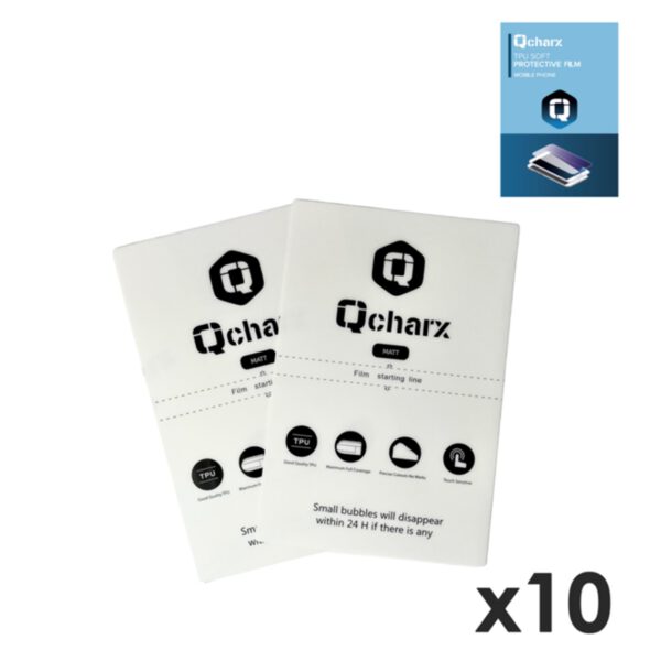 *Laminas de proteccion frontales qcharx hidrogel mate anti huellas para qx1 10 unidades