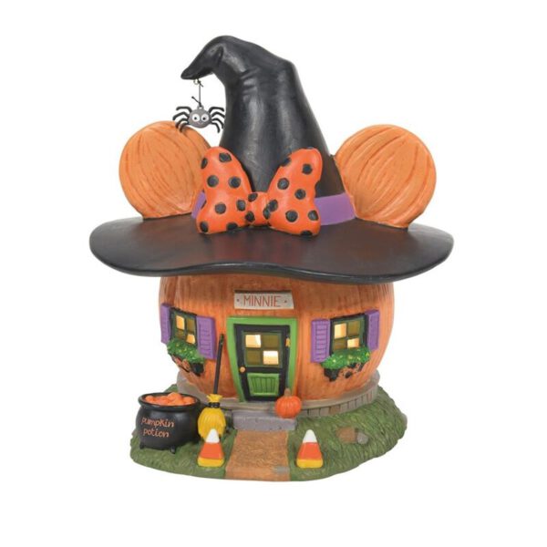 *Figura decorativa enesco disney mickey & minnie minnie casa calabaza