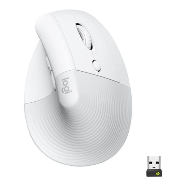 *Mouse raton vertical logitech lift for business 6 botones 4000 dpi wireless inalambrico blanco hueso