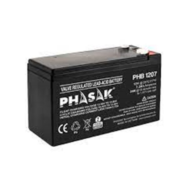 *Bateria phasak phb 1207 compatible para sais 7´2ah 12v acido - plomo
