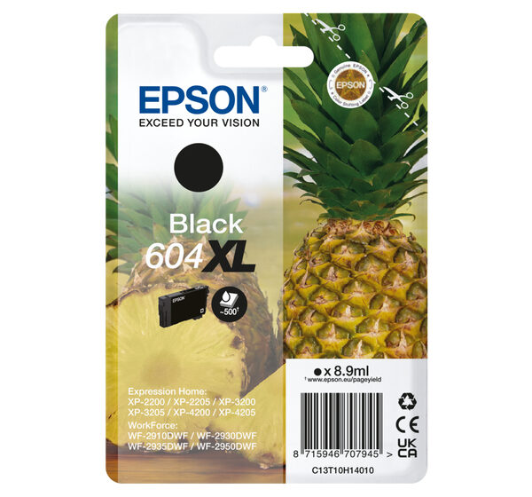 *Cartucho epson 604xl negro c13t10h14010 xp2200 wf - 2910 piña