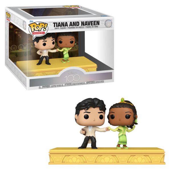 *Funko pop moment pack de 2 disney 100 aniversario tiana & naveen 67976