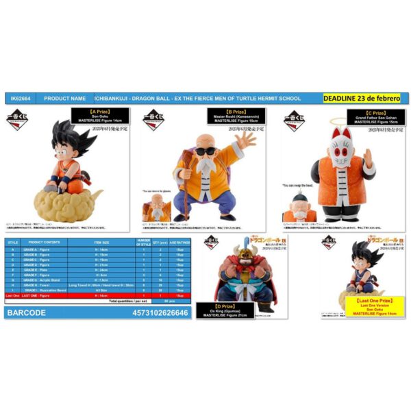 *Ichiban kuji banpresto dragon ball ex the fierce men of turtle hermit school