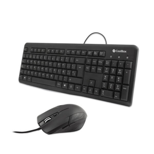 *Kit teclado + raton coolbox usb negro coo - ktr - 01u