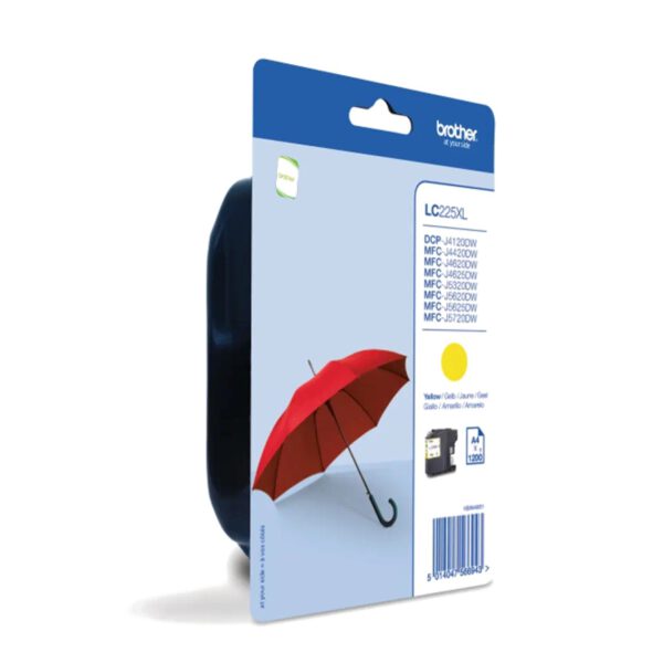 *Cartucho tinta brother lc225xl amarillo 1200 paginas