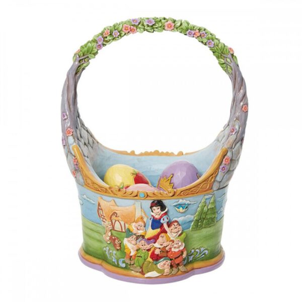 *Cesta de pascua enesco con 3 huevos blancanieves