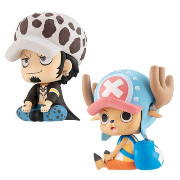 *Pack 2 figuras megahouse one piece look up trafalgar d law & tony tony chopper con regalos sorpresa