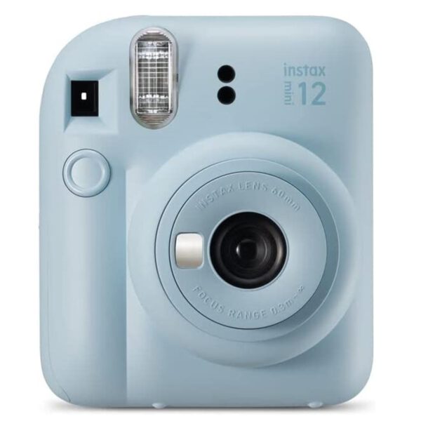 *Camara fujifilm mini instax 12 flash -  autoexposicion -  azul pastel
