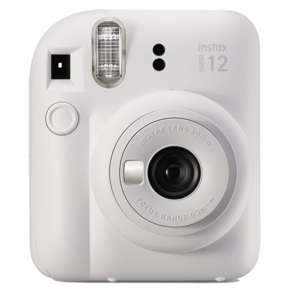 *Camara fujifilm mini instax 12 flash -  autoexposicion -  blanco arcilla