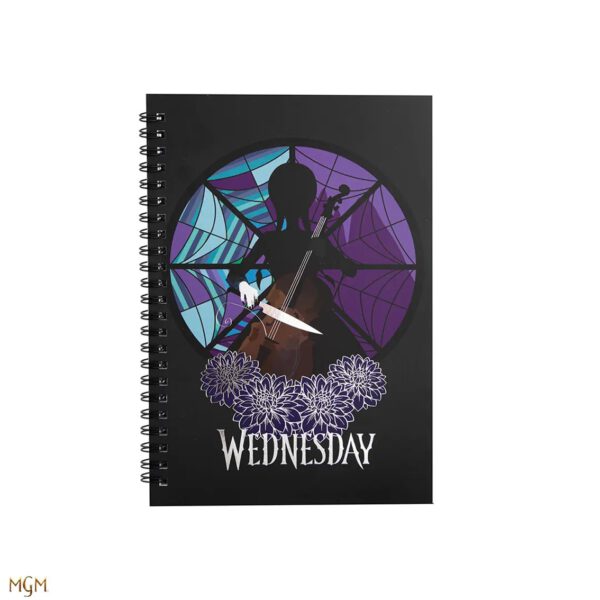 *Libreta cinereplicas wednesday addams -  miercoles y violonchelo