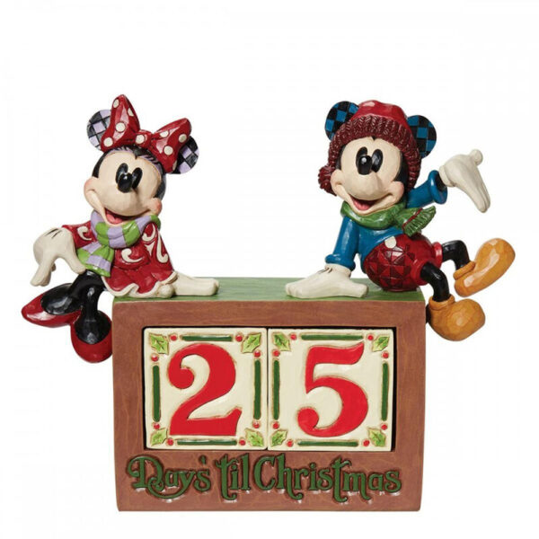 *Figura enesco disney mickey & minnie calendario de navidad