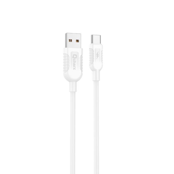 *Cable qcharx athens usb a tipo c 3a - 1 m - pvc blanco