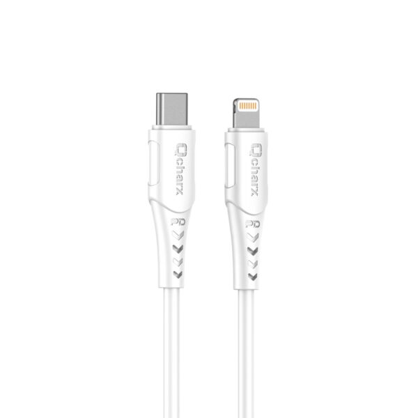 *Cable qcharx sofia tipo c  a lightning 3a 20w - 1 m - pvc blanco