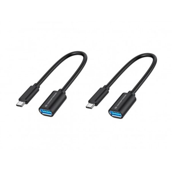 *Adaptador usb tipo c a usb tipo a conceptronic 20cm -  macho - hembra -  pack 2 unidades