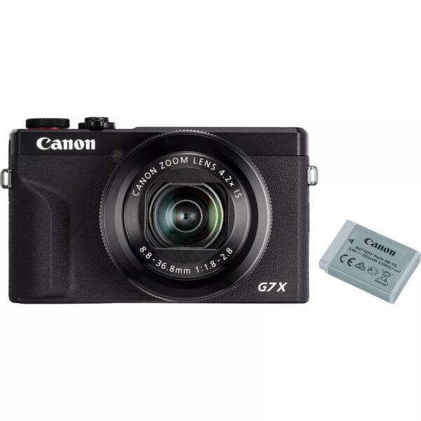 *Camara digital canon powershot g7 x mark iii bk battery kit 20.1mpx negro