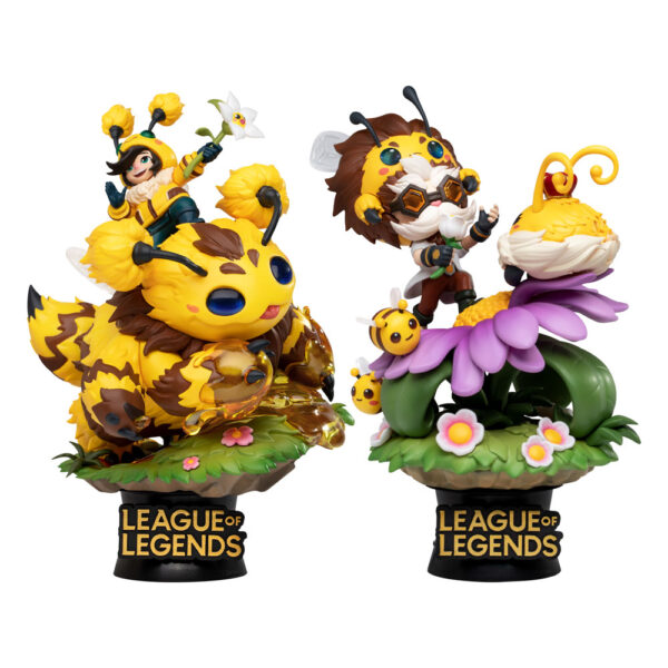*Set de 2 figuras beast kingdom dstage league of legends nunu beelump y heimerstinger