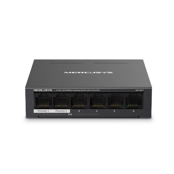 *Switch mercusys ms106lp 6 puertos -  10 - 100mbps -  rj45 4p poe