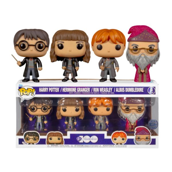 *Funko pop harry potter pack 4 figuras harry hermione dumbledore ron