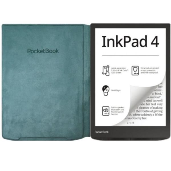 *Pocketbook funda 743 flip cover verde oceano version ww para inkpad 4 - inkpad color 2 y 3