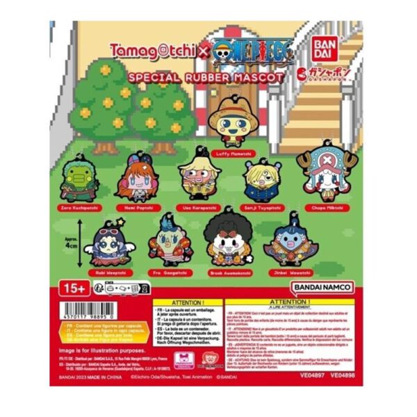 *Set gashapon lote 40 articulos one piece x tamagotchi special rubber mascot