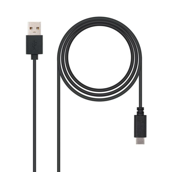 *Cable usb 2.0 3a tipo usb - c - m - a - m negro 1.0m nanocable