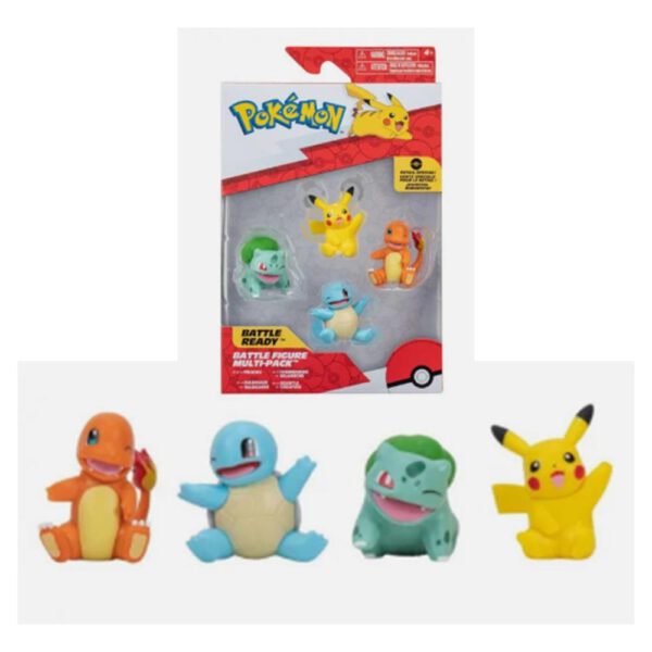 *Pack 4 figuras pokemon iniciales de kanto