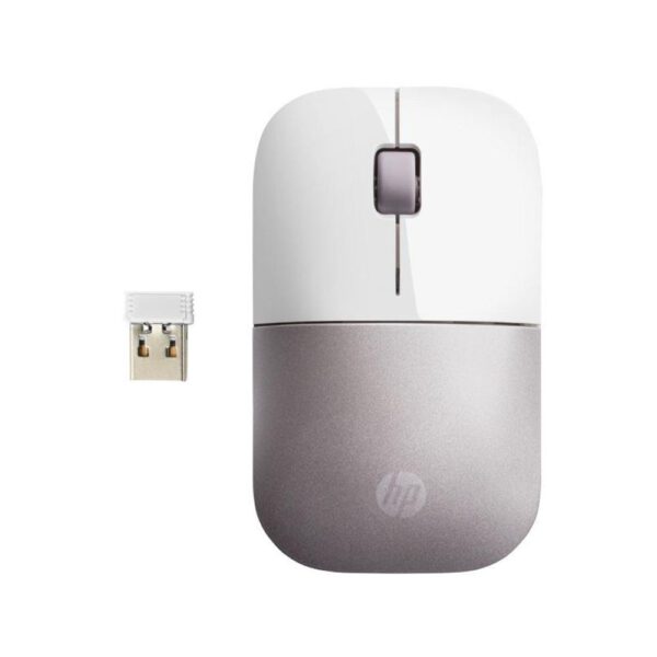 *Raton inalambrico hp wireless z3700 -  hasta 1200dpi -  blanco y rosa