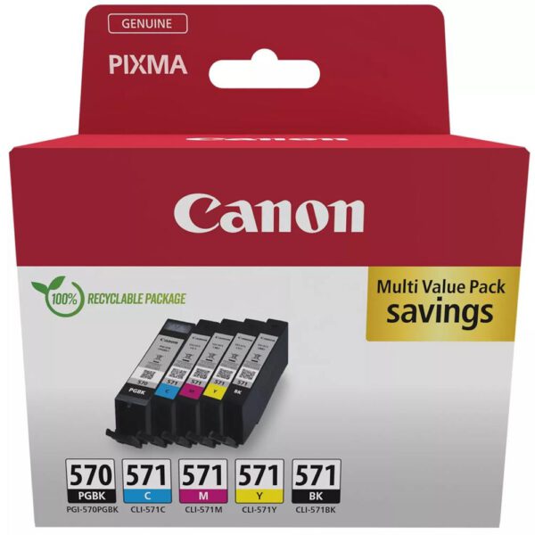 *Multipack canon pgi - 570 + cli - 571 pgbk -  bk -  c -  m -  y