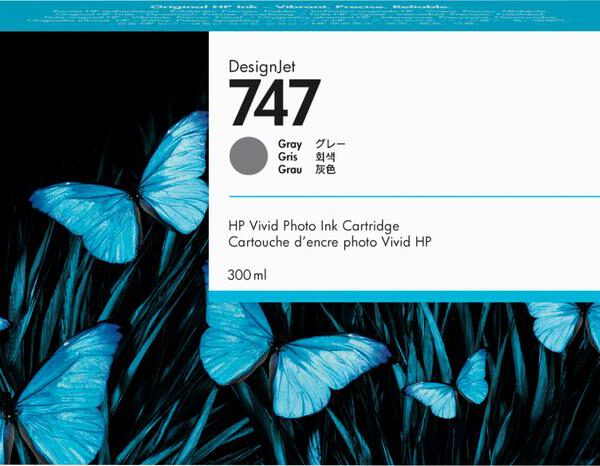 *Cartucho tinta hp gris 747 300 ml