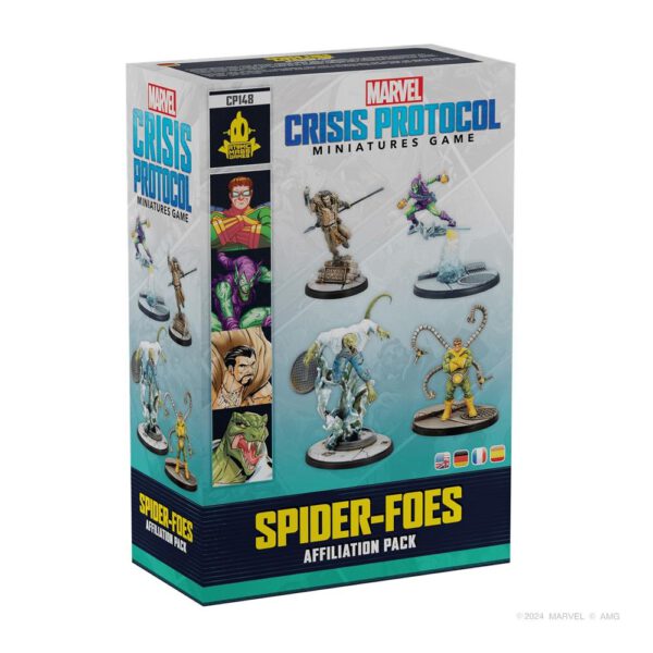 *Juego de mesa marvel crisis protocol spider - foes affiliation pack edad recomendada 14 años