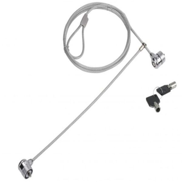*Cable seguridad para portatiles 1.5m conceptronic doble cabezal + llave
