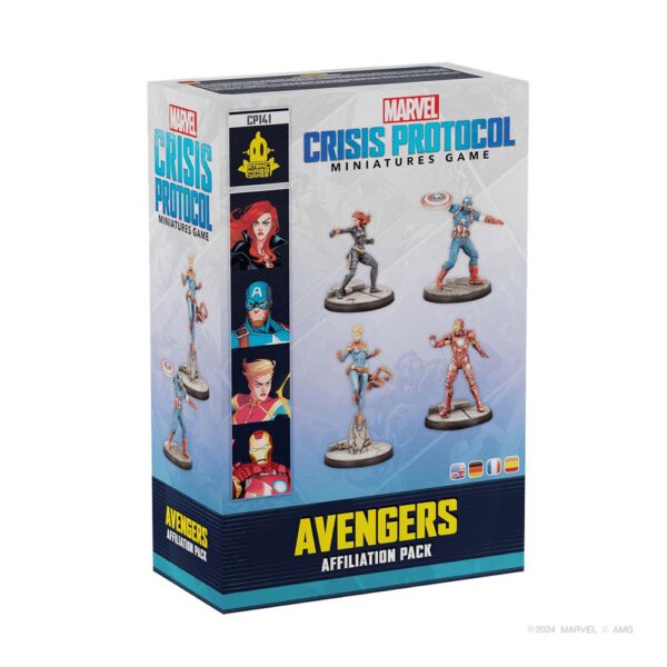 *Juego de mesa marvel crisis protocol avengers affiliation pack edad recomendada 14 años