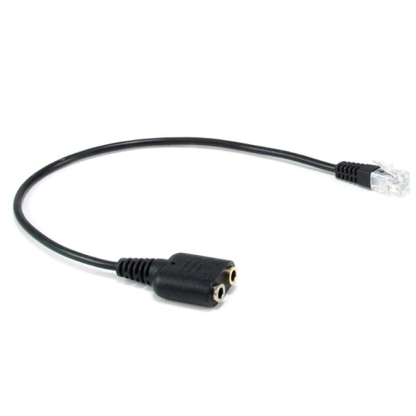 *Cable rj9 a  2 x jack 3.5mm equip macho - hembra 0.25m