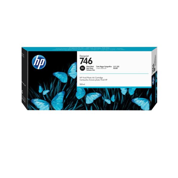 *Cartucho tinta hp designjet 746 de 300 ml negro fotográfico