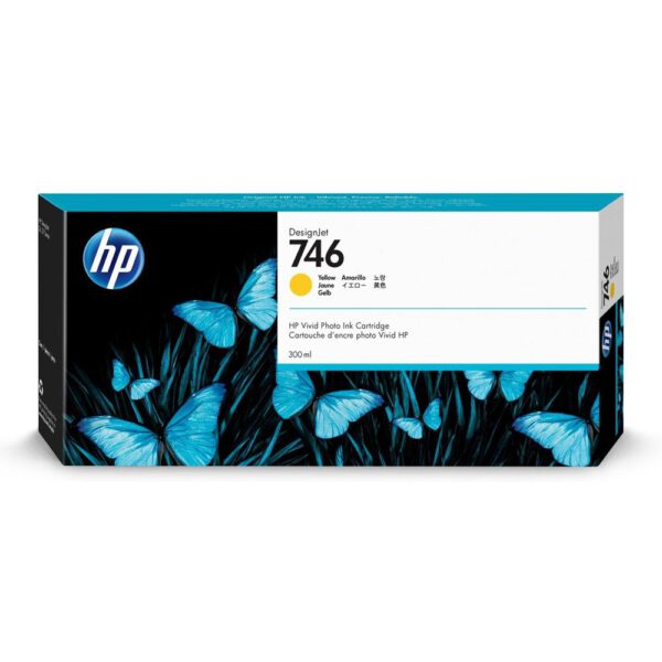 *Cartucho tinta hp designjet 746 de 300 ml amarilla