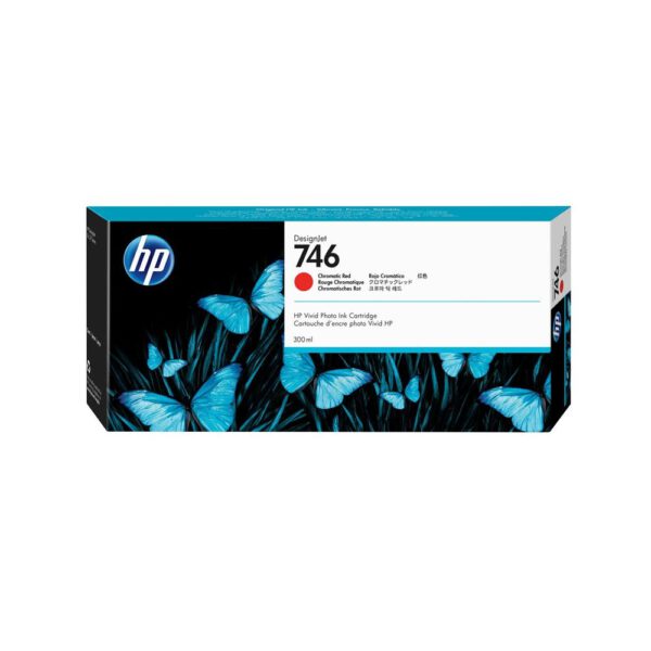 *Cartucho tinta hp designjet 746 de 300 ml roja cromática